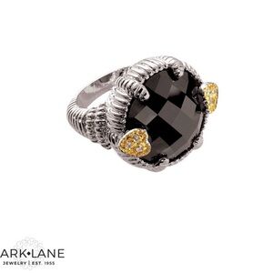 🔥NWT🔥PARKLANE 🔥 Silver & Black 🔥stone 🔥Ring. 🔥